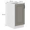 Küchenschrank Stilo claygrey/weiß 40D 1F BB,2