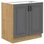 Küchenschrank Stilo dustgrey/artisan 80ZL 2F BB