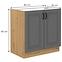 Küchenschrank Stilo dustgrey/artisan 80ZL 2F BB,2