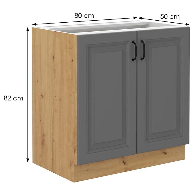Küchenschrank Stilo dustgrey/artisan 80D 2F BB,2