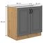 Küchenschrank Stilo dustgrey/artisan 80D 2F BB,2