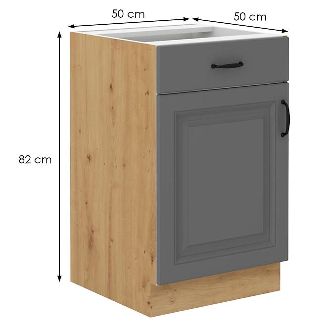 Küchenschrank Stilo dustgrey/artisan 50D 1F 1S BB,2