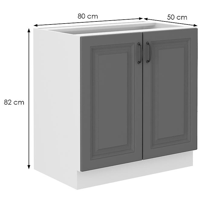 Küchenschrank Stilo dustgrey/weiß 80D 2F BB,2