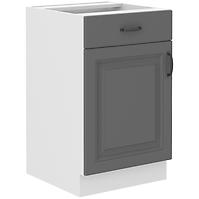 Küchenschrank Stilo dustgrey/weiß 50D 1F 1S BB