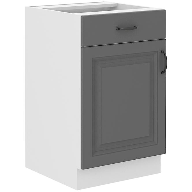 Küchenschrank Stilo dustgrey/weiß 50D 1F 1S BB