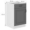 Küchenschrank Stilo dustgrey/weiß 50D 1F 1S BB,2