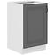 Küchenschrank Stilo dustgrey/weiß 50ZL 1F BB