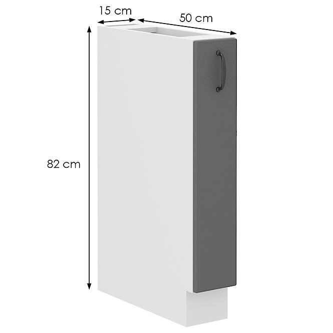 Küchenschrank Stilo dustgrey/weiß 15D cargo BB,2