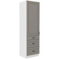Küchenschrank Stilo claygrey/weiß 60DKS-210 3S 1F