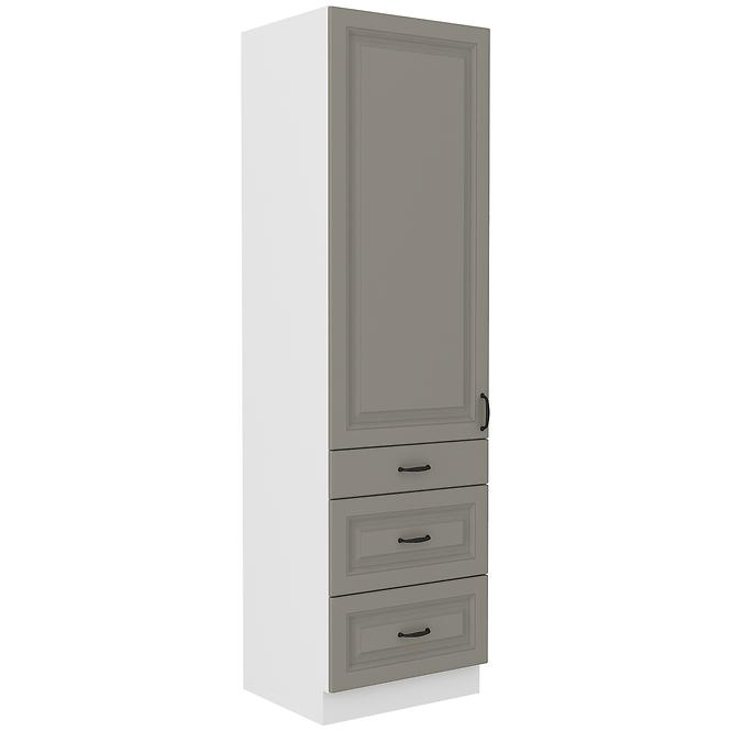 Küchenschrank Stilo claygrey/weiß 60DKS-210 3S 1F