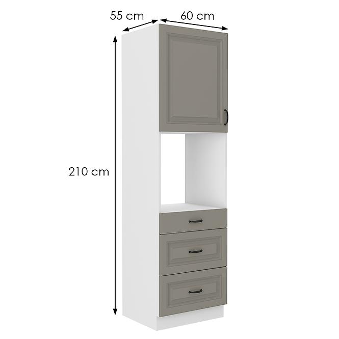 Küchenschrank Stilo claygrey/weiß 60DPS-210 3S 1F,2