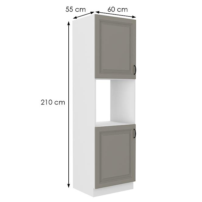 Küchenschrank Stilo claygrey/weiß 60DP-210 2F,2