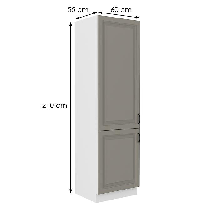 Küchenschrank Stilo claygrey/weiß 60LO-210 2F,2