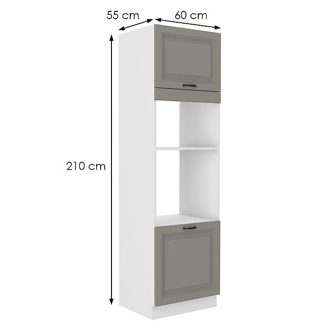 Küchenschrank Stilo claygrey/weiß 60DMP-210 2F,2