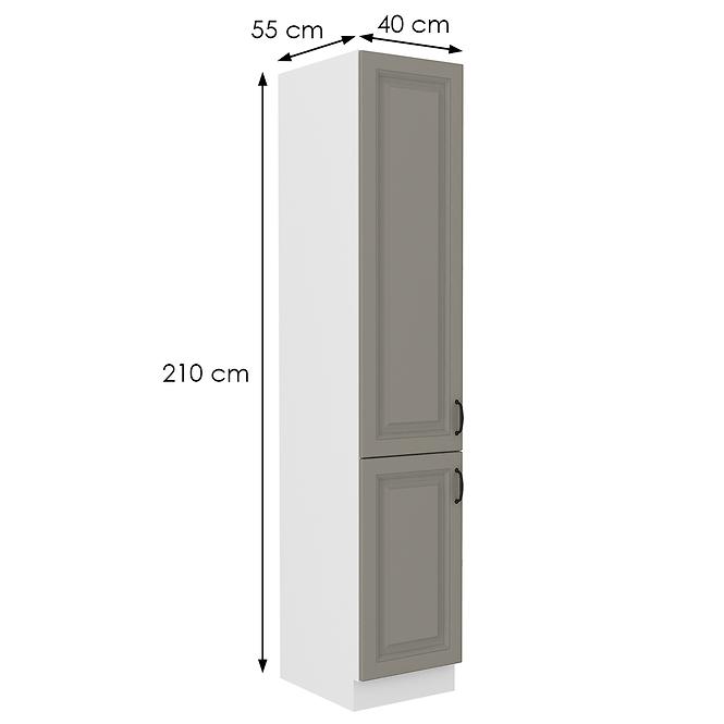 Küchenschrank Stilo claygrey/weiß 40DK-210 2F,2