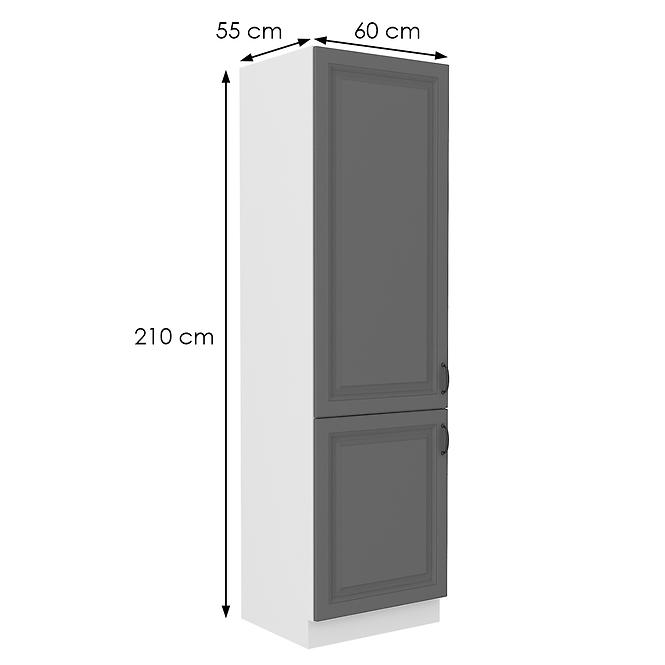 Küchenschrank Stilo dustgrey/weiß 60LO-210 2F,2