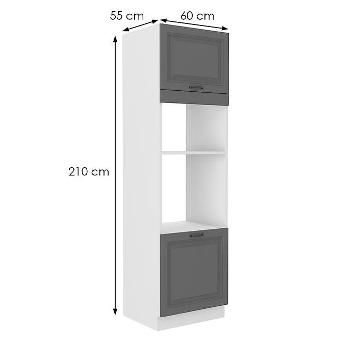 Küchenschrank Stilo dustgrey/weiß 60DMP-210 2F,2