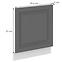 Türen für Einbauspülmaschine Küchenschrank Stilo dustgrey/weiß 570x596,2