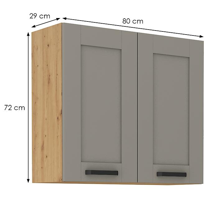 Küchenschrank Luna claygrey/artisan 80G-72 2F,2
