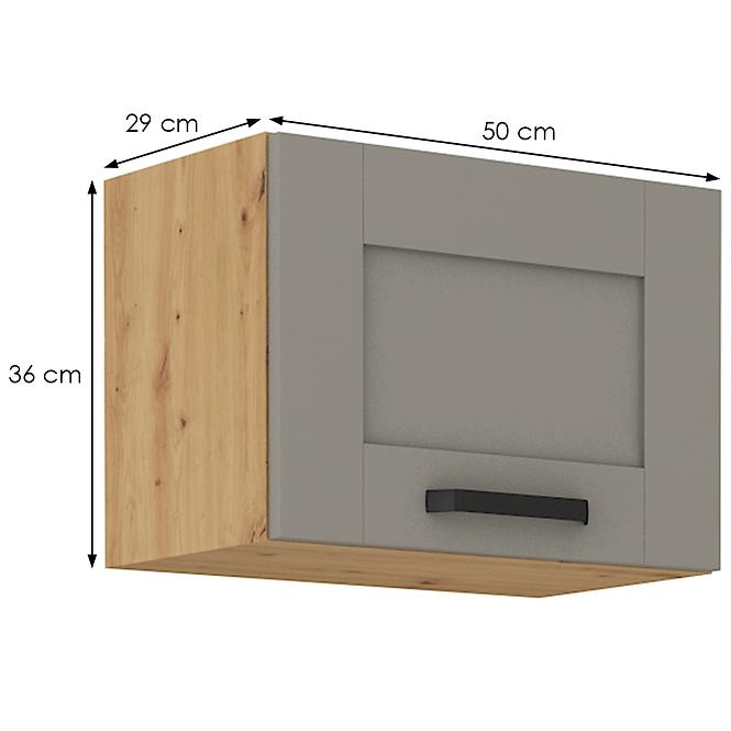 Küchenschrank Luna claygrey/artisan 50GU-36 1F,2
