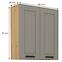 Küchenschrank Luna claygrey/artisan 80G-90 2F,2