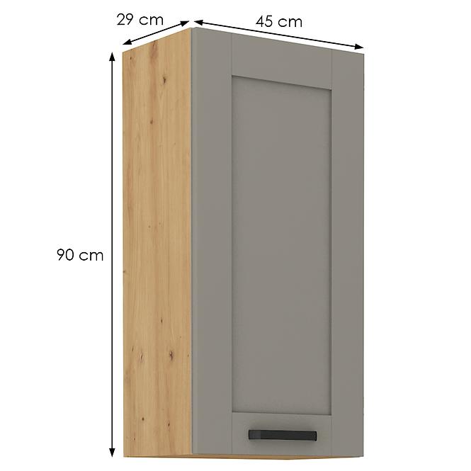 Küchenschrank Luna claygrey/artisan 45G-90 1F,2