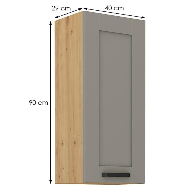 Küchenschrank Luna claygrey/artisan 40G-90 1F,2