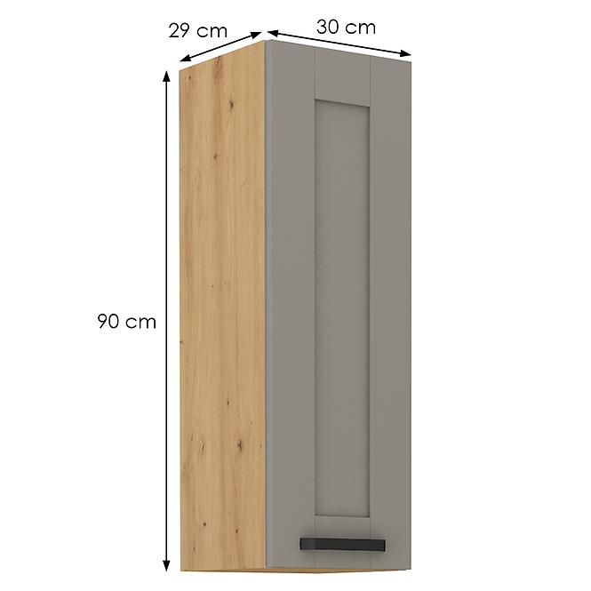 Küchenschrank Luna claygrey/artisan 30G-90 1F,2