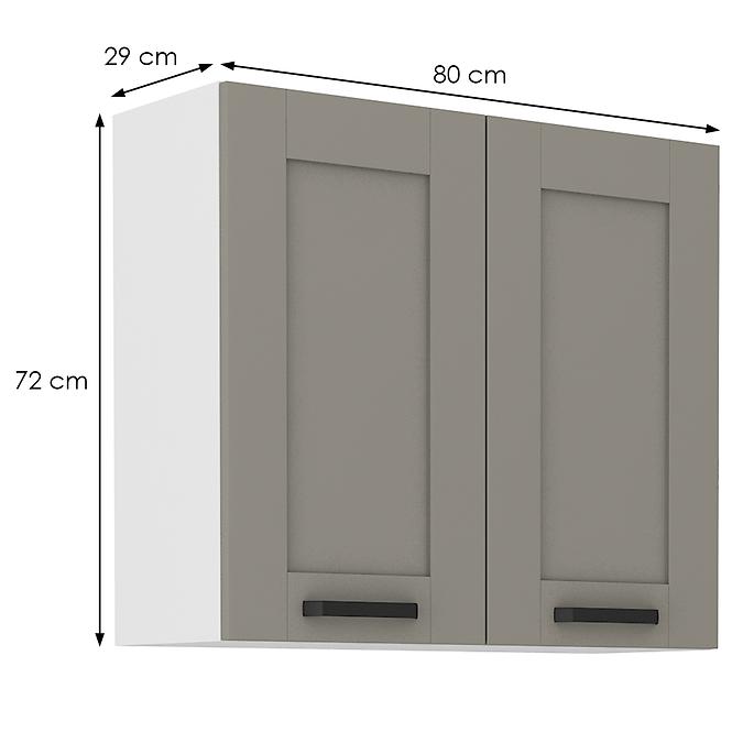 Küchenschrank Luna claygrey/weiß 80G-72 2F,2