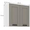 Küchenschrank Luna claygrey/weiß 80G-72 2F,2