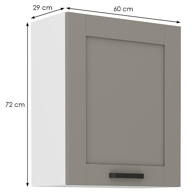 Küchenschrank Luna claygrey/weiß 60G-72 1F,2