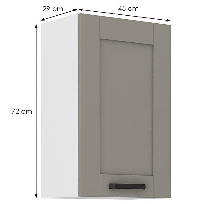 Küchenschrank Luna claygrey/weiß 45G-72 1F,2