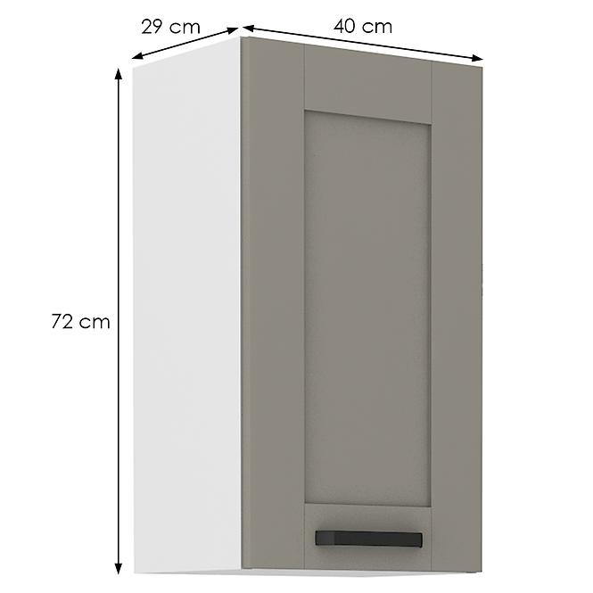 Küchenschrank Luna claygrey/weiß 40G-72 1F,2