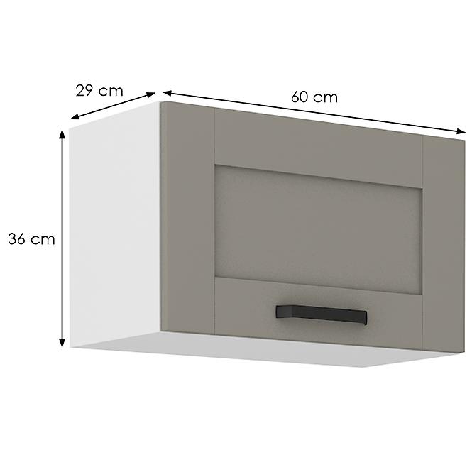Küchenschrank Luna claygrey/weiß 60GU-36 1F,2
