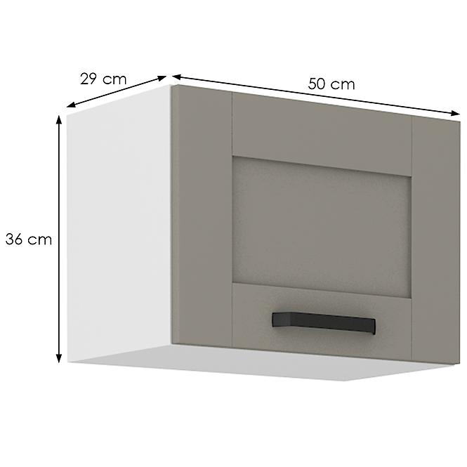 Küchenschrank Luna claygrey/weiß 50GU-36 1F,2