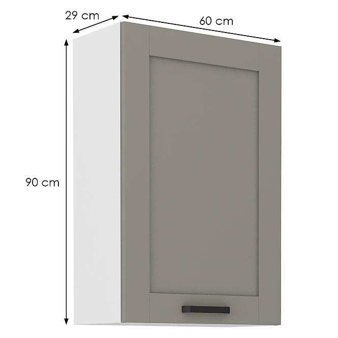 Küchenschrank Luna claygrey/weiß 60G-90 1F,2