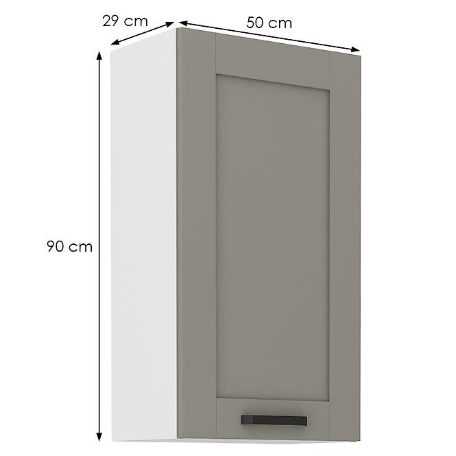 Küchenschrank Luna claygrey/weiß 50G-90 1F,2