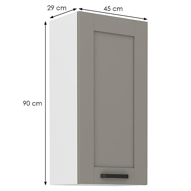 Küchenschrank Luna claygrey/weiß 45G-90 1F,2