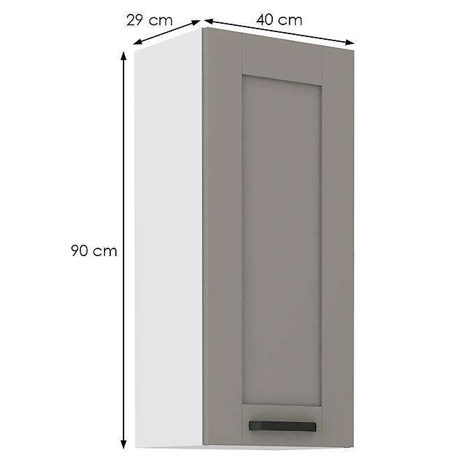 Küchenschrank Luna claygrey/weiß 40G-90 1F,2