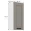 Küchenschrank Luna claygrey/weiß 40G-90 1F,2