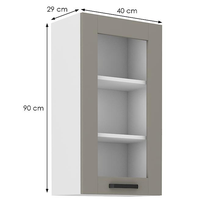 Küchenschrank Luna claygrey/weiß 40GS-90 1F,2
