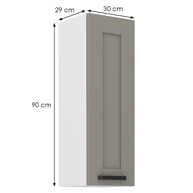 Küchenschrank Luna claygrey/weiß 30G-90 1F,2