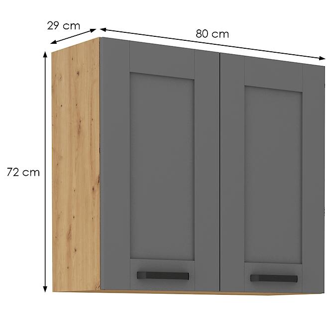 Küchenschrank Luna dustgrey/artisan 80G-72 2F,2