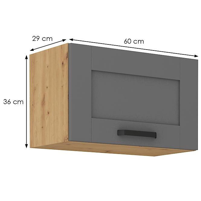 Küchenschrank Luna dustgrey/artisan 60GU-36 1F,2