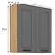 Küchenschrank Luna dustgrey/artisan 80G-90 2F,2