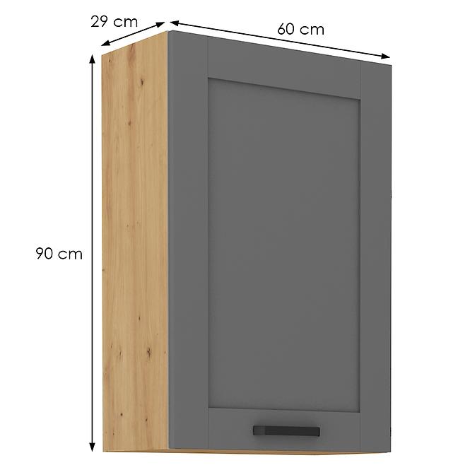 Küchenschrank Luna dustgrey/artisan 60G-90 1F,2