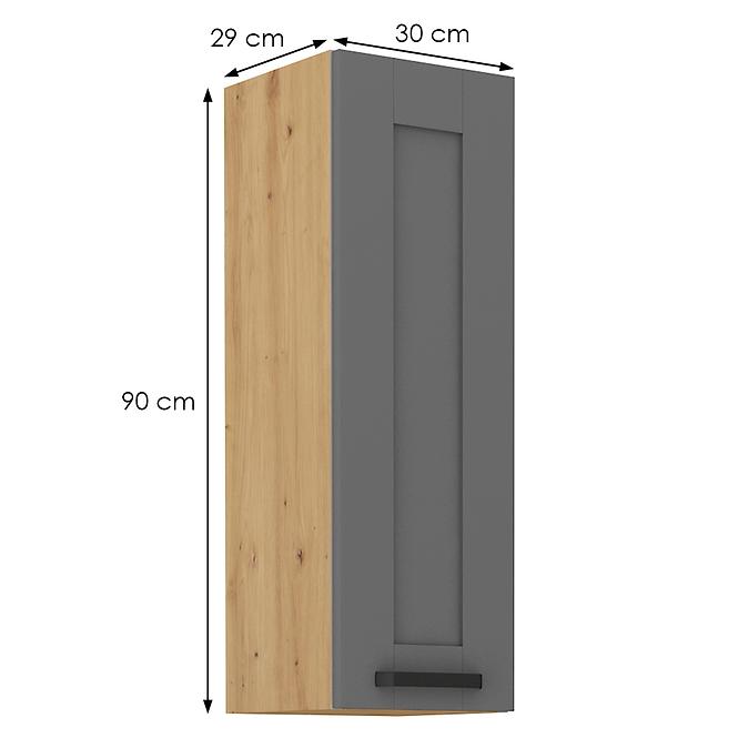 Küchenschrank Luna dustgrey/artisan 30G-90 1F,2