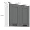 Küchenschrank Luna dustgrey/weiß 80G-72 2F,2