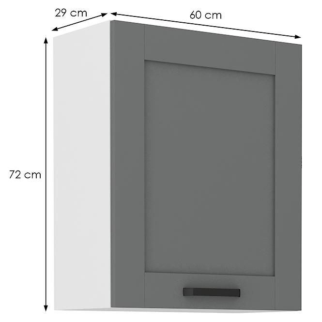 Küchenschrank Luna dustgrey/weiß 60G-72 1F,2