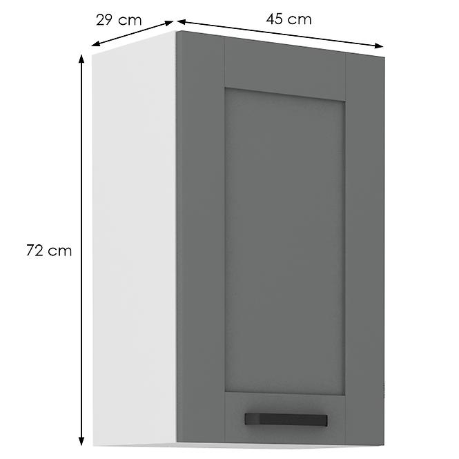 Küchenschrank Luna dustgrey/weiß 45G-72 1F,2